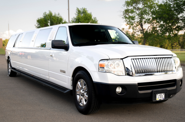 White Ford Expedition SUV Limousine